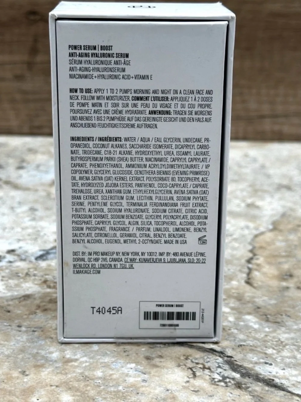 Power Serum Boost Anti-Aging Hyaluronic Serum Vitamin E Day & Night 30 ML NIB.